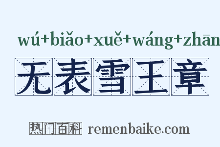 无表雪王章是什么意思的图片